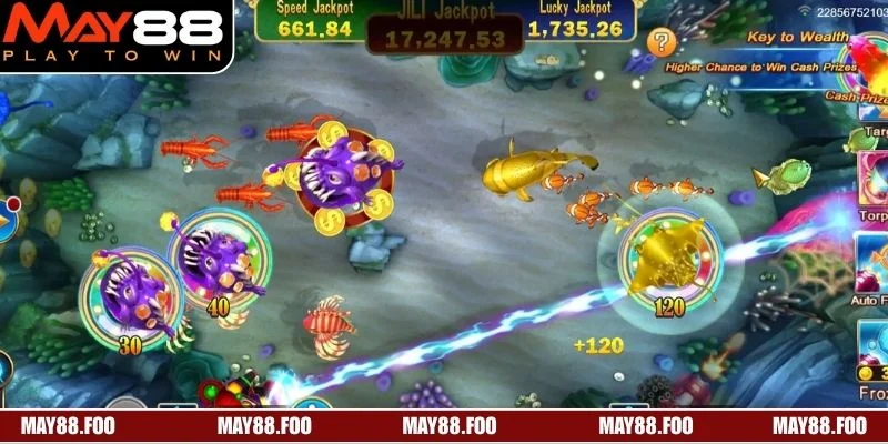 Đại dương rực rỡ với đàn cá trong Jackpot Fishing